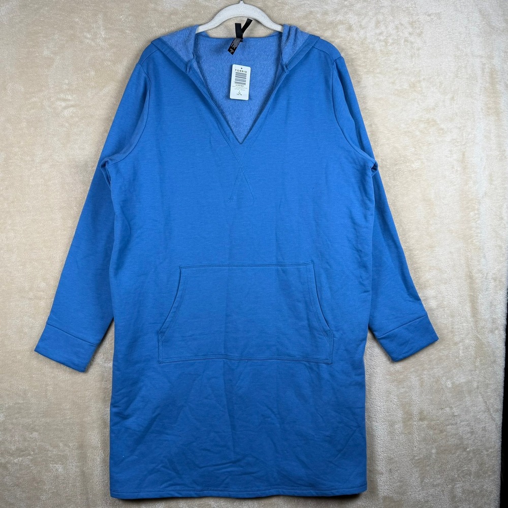 Torrid Sleep NWT Blue Supersoft Fleece Hoodie Sweatshirt 1X Loungewear Cozy‎